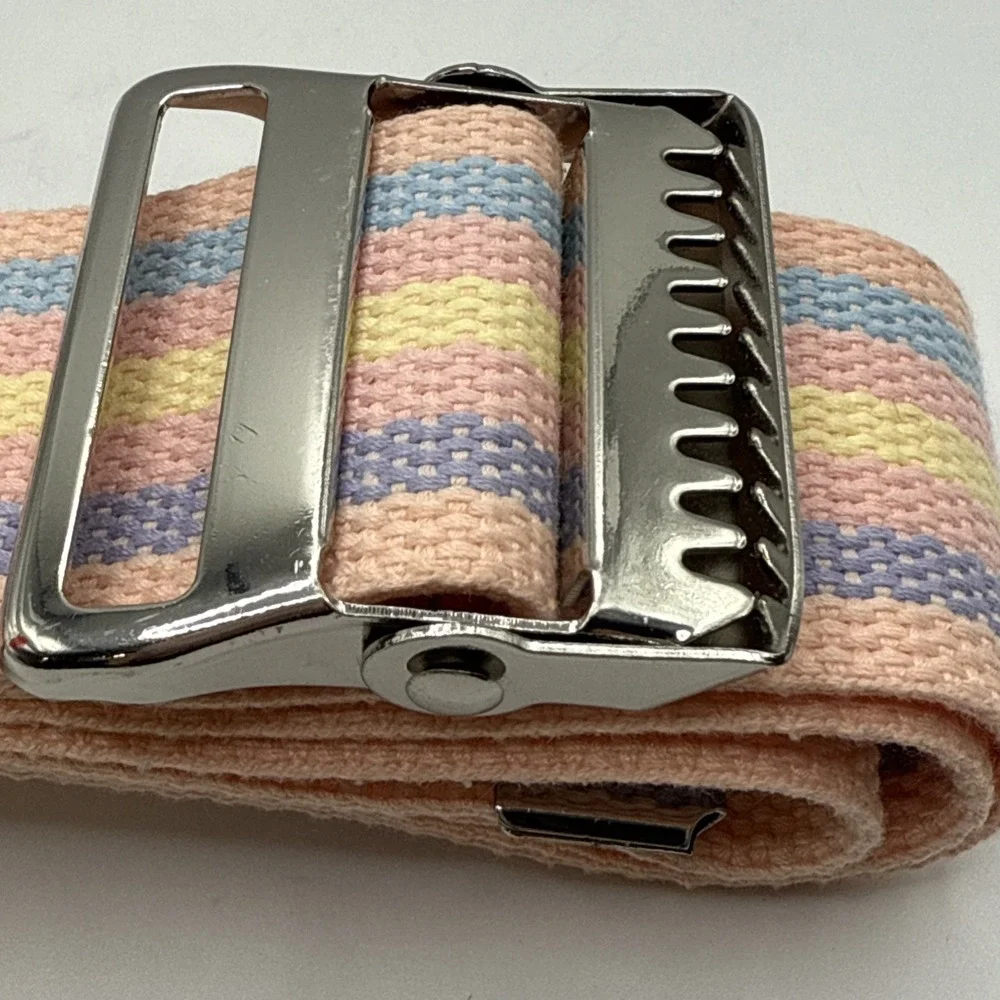 MediChoice Gait Transfer Belt Pink Pastels Medical Woven Fabric Made‎ In USA 60